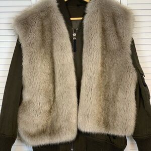 Helmut lang women two in one jacket and fur vest M